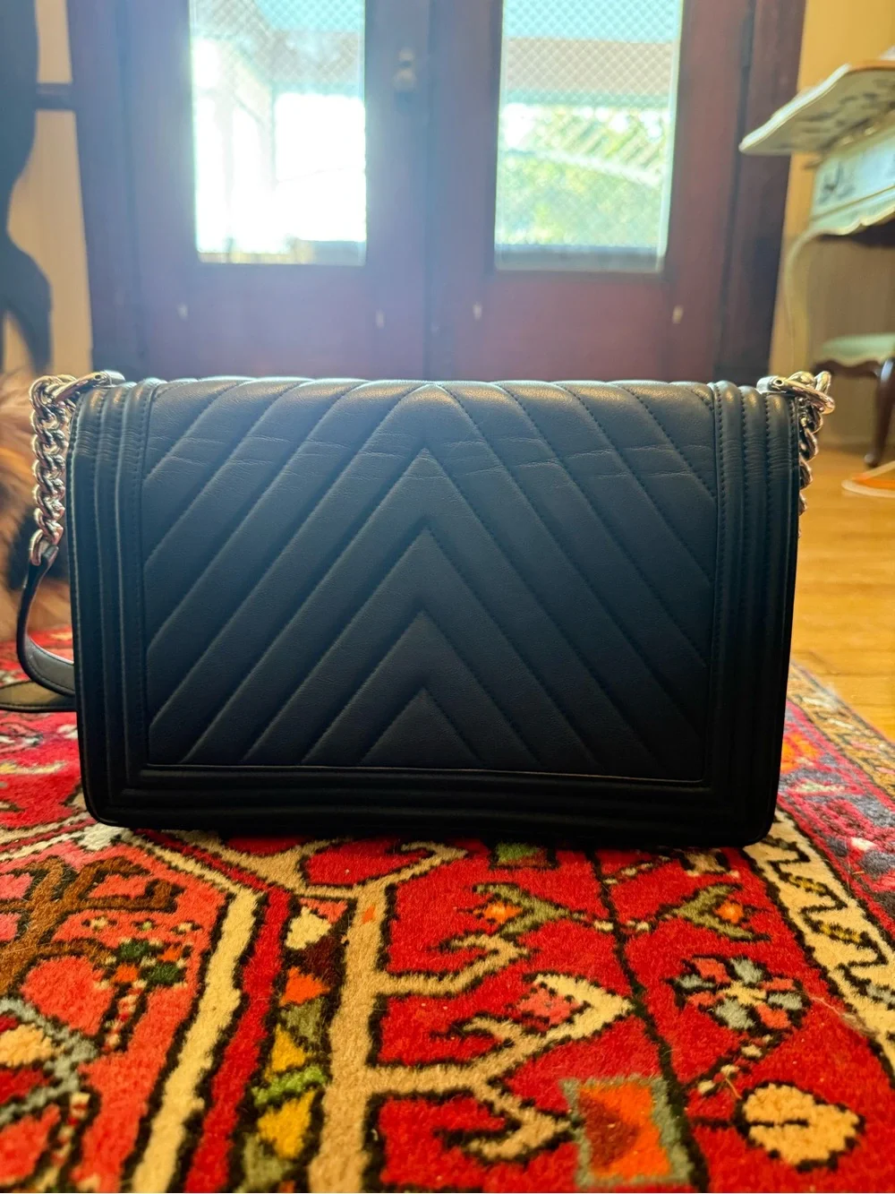 🎉🎉🎉Chanel Black Boy Bag with Silver Hardware. Karl Lagerfeld Design 🩶🩶🩶
